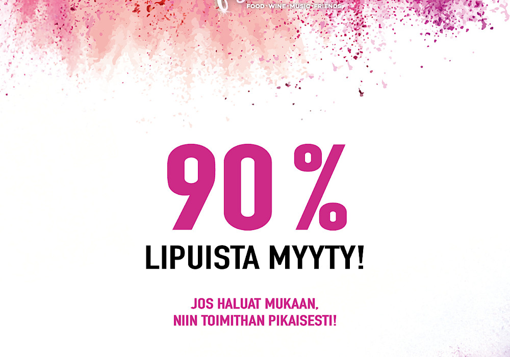 Jo 90 % Kipinä Festivalien pääsylipuista on myyty!