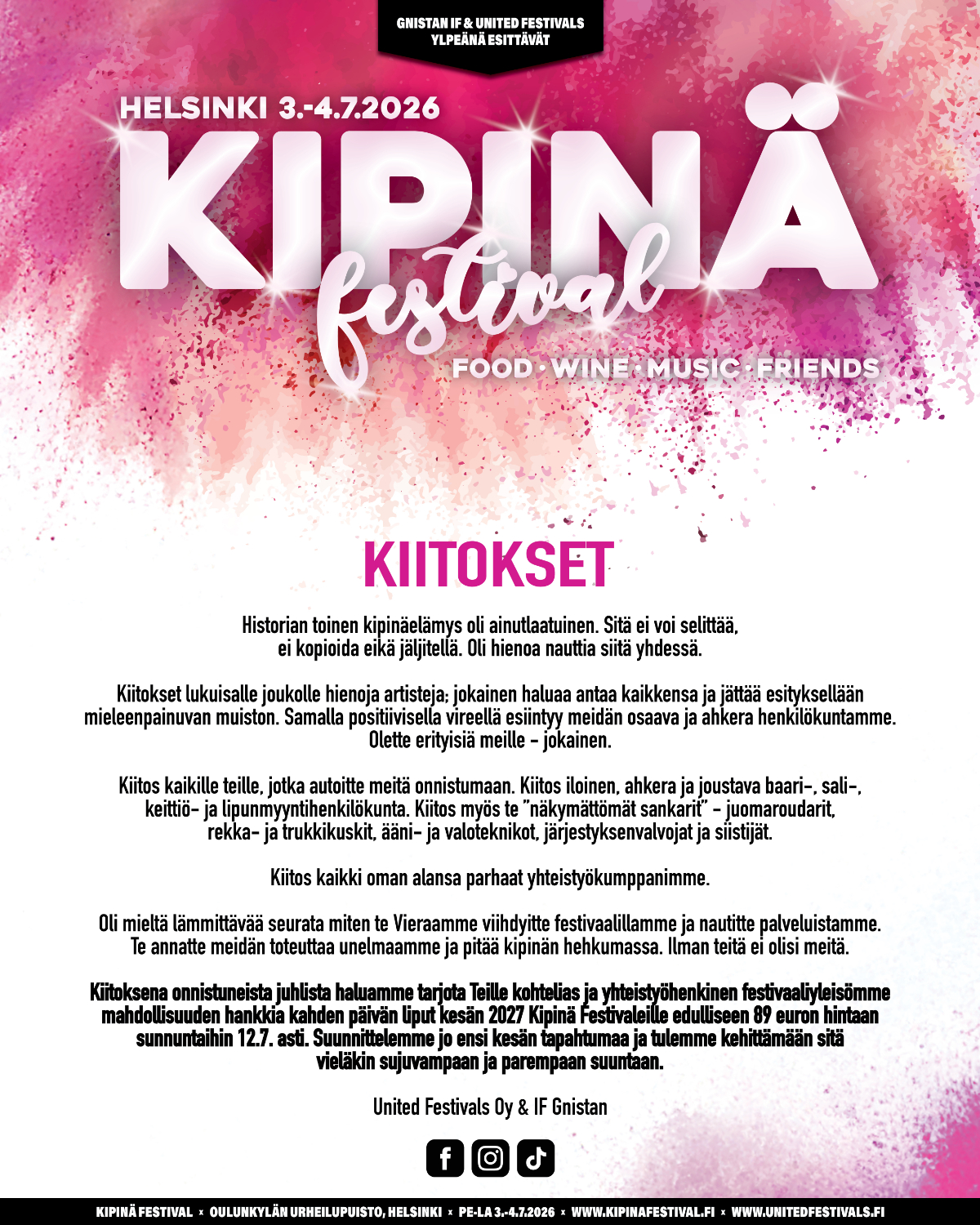Kiitokset!